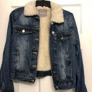 Sherpa lined denim jacket